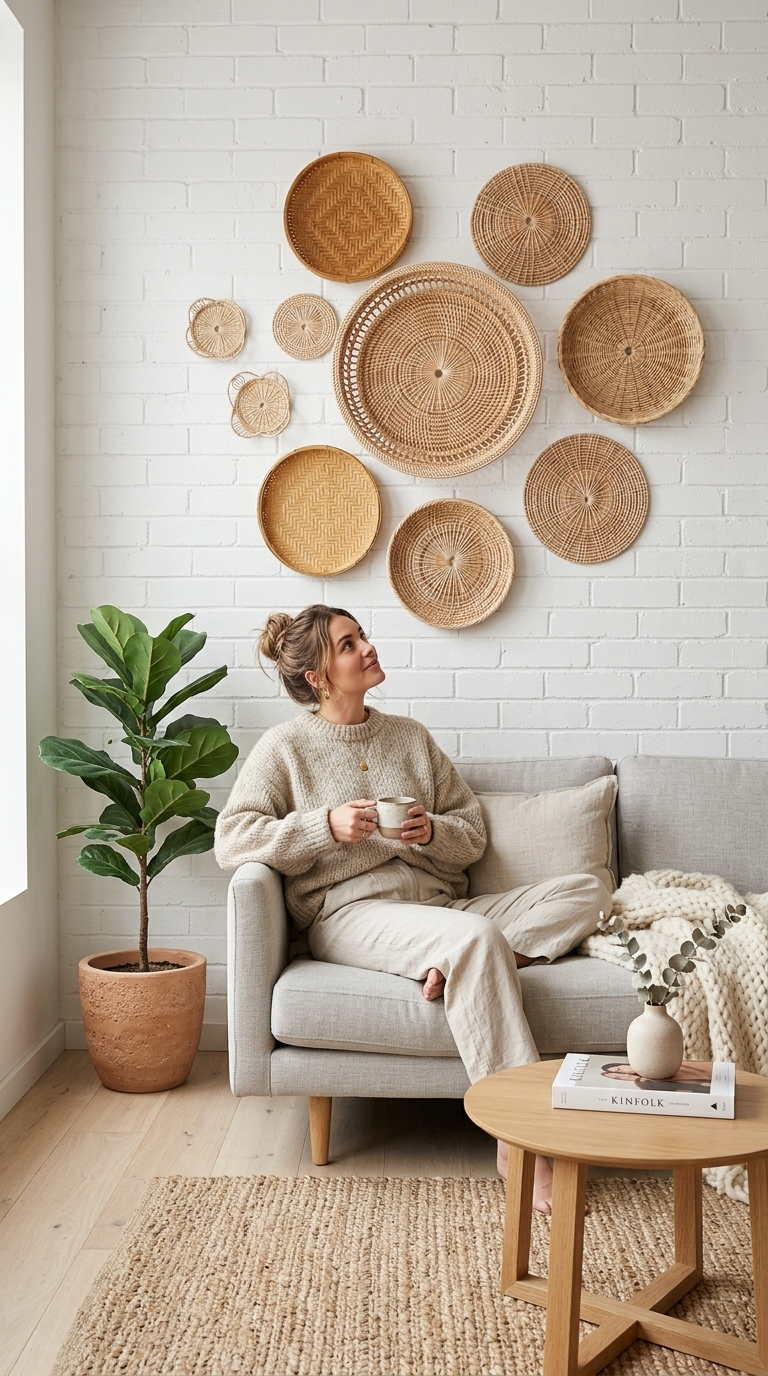 Wandbehang Wandkunst Deko 6er-Set, handgefertigt, verschiedene Größen 10–33 cm | BONG KOD RAT