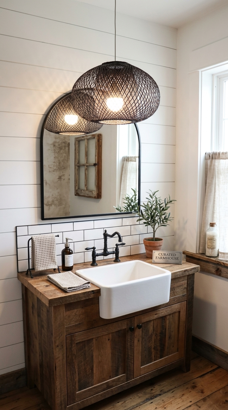 ARUNEE Black Bamboo Pendant Light
