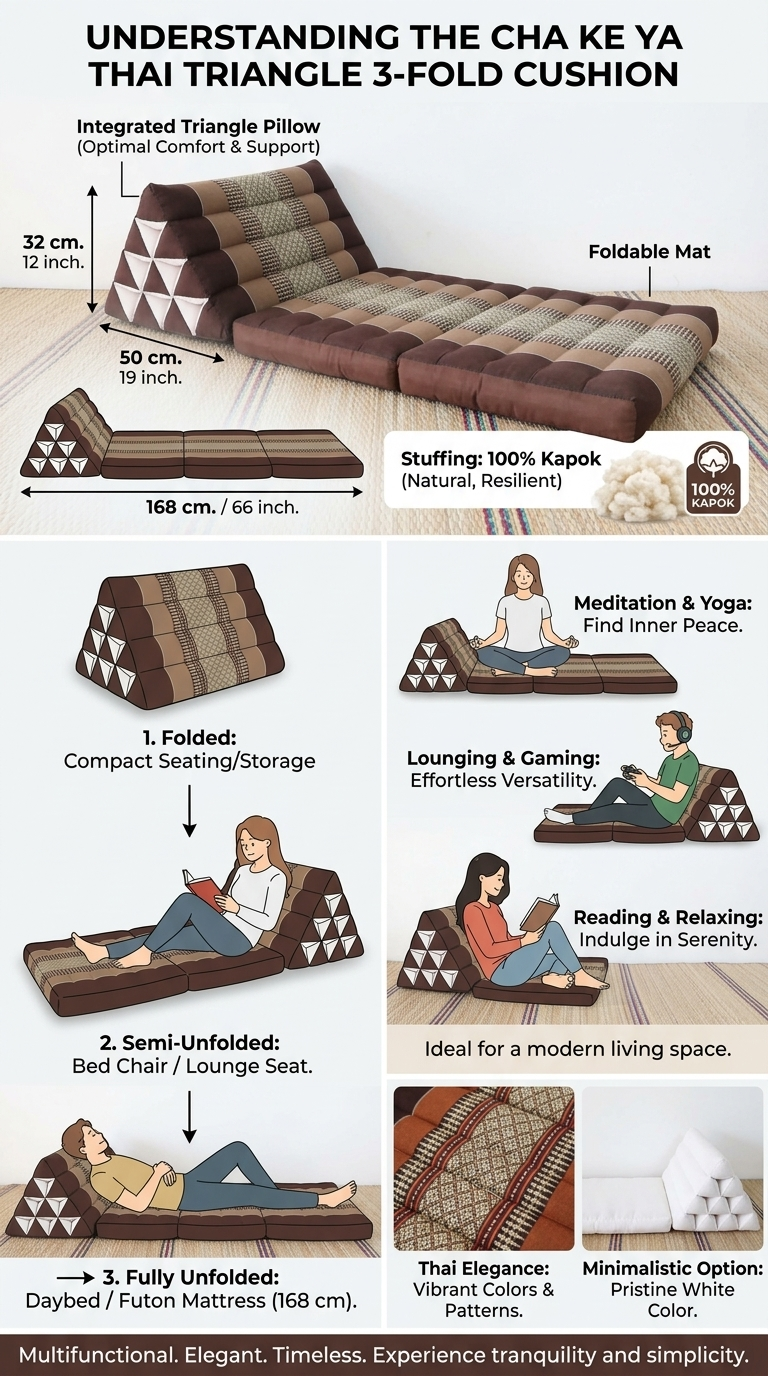 CAH KE YA - Thai Triangle 3 Fold Cushion