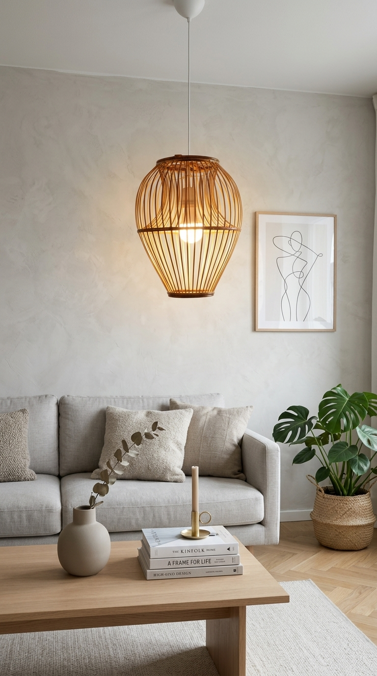 CHA NAI - Abat-jour suspension en bambou (25-38 cm)