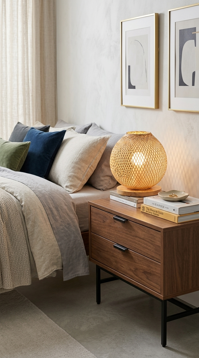 CHI NA Bamboo Weaving Table Lamp