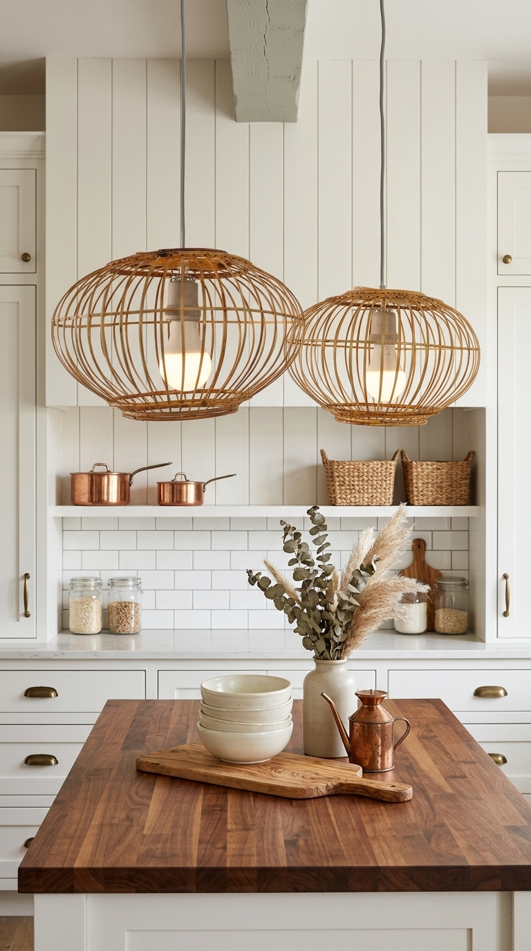 CHU JAI - Rattan and Bamboo Pendant Light Shade