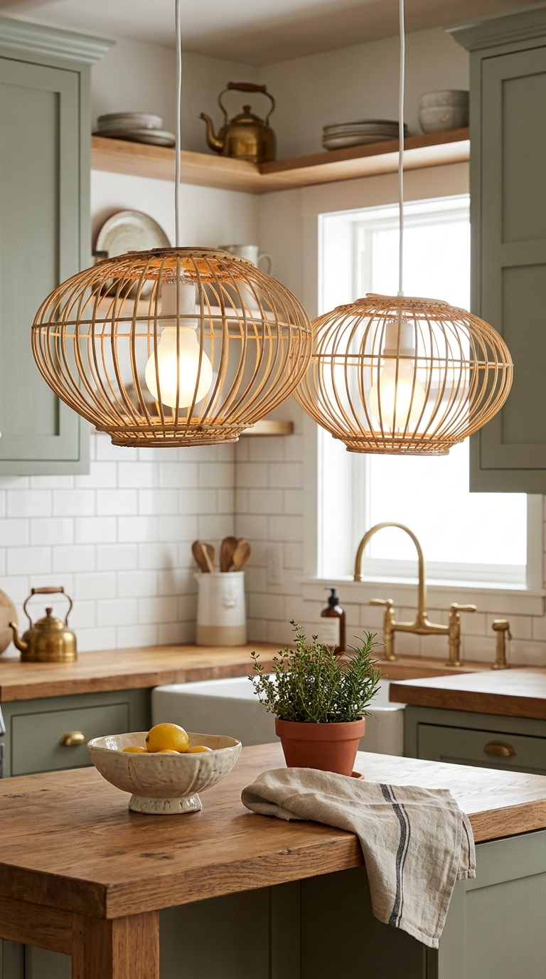 CHU JAI - Rattan and Bamboo Pendant Light Shade