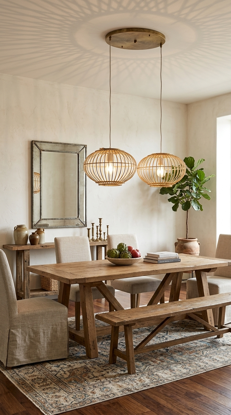 CHU JAI - Rattan and Bamboo Pendant Light Shade