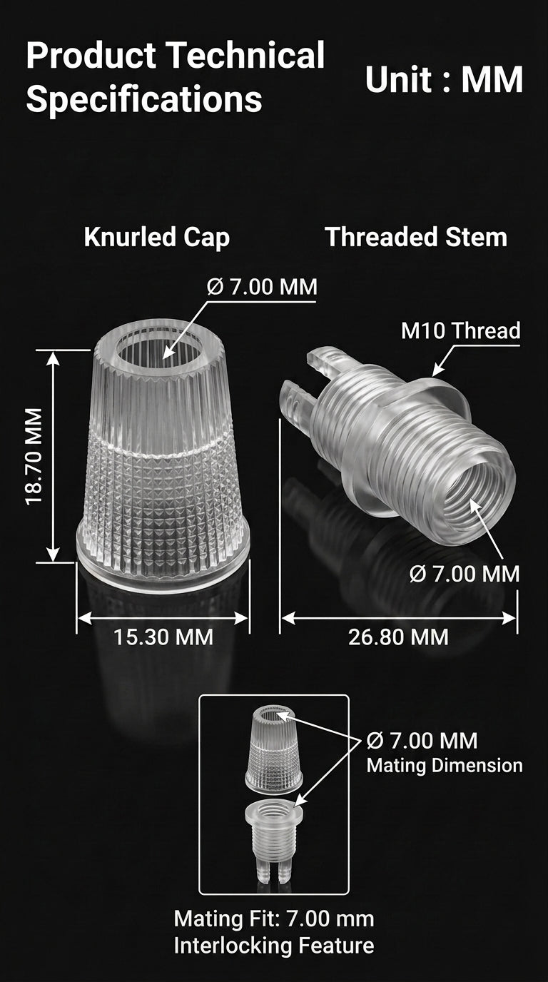 Cord Grips Lampshade Holder – Plastic Screw Style Cord Grip (20 pcs.)
