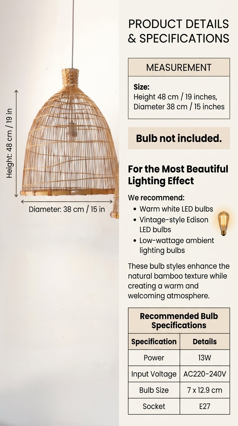 DARIN Bamboo Pendant Light