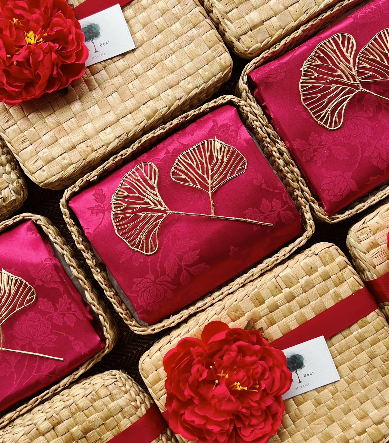ARUNA Wicker Gift Boxes Set of 10