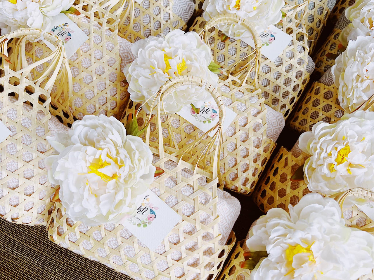 LA NEE Wicker Gift Baskets Set of 10