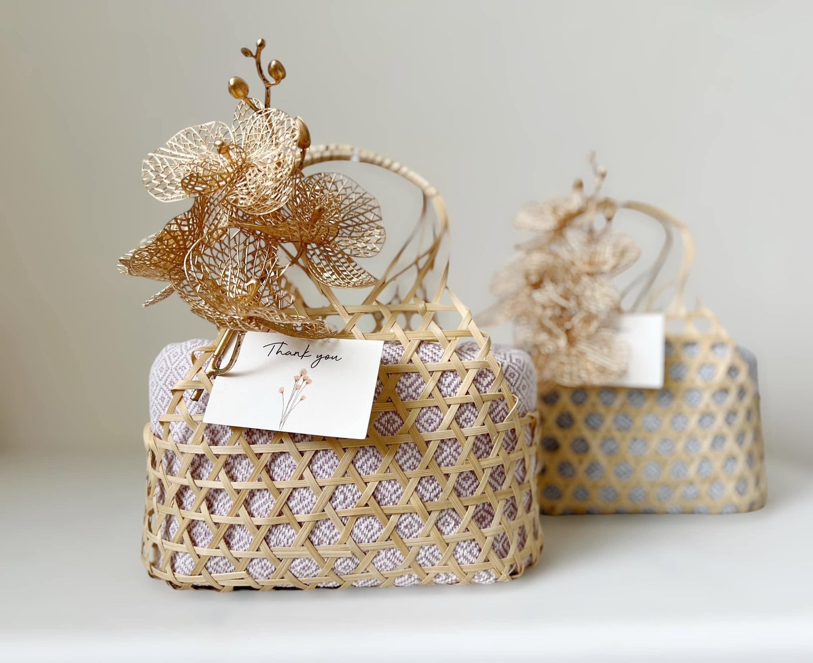LA NEE Wicker Gift Baskets Set of 10
