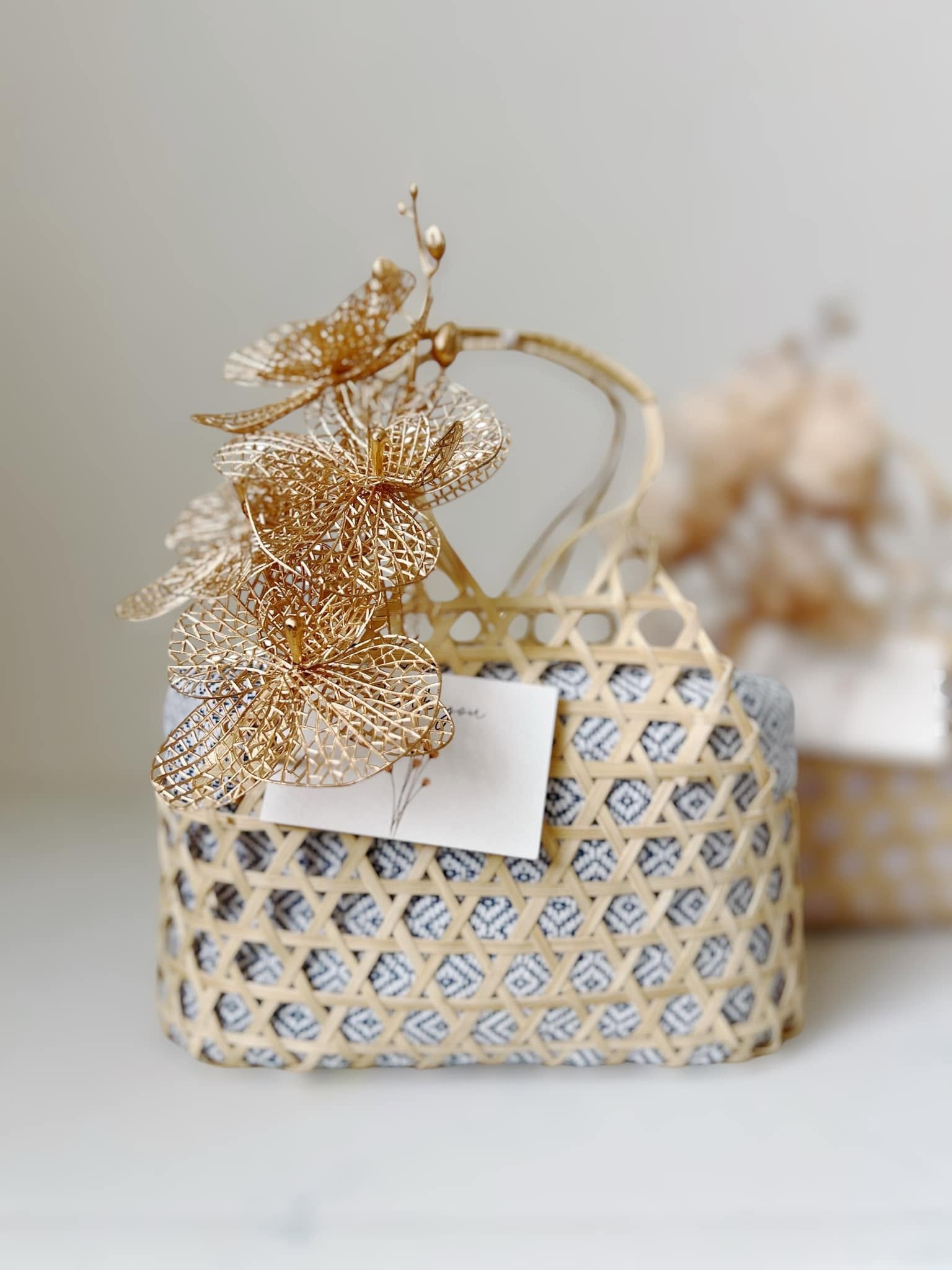 LA NEE Wicker Gift Baskets Set of 10