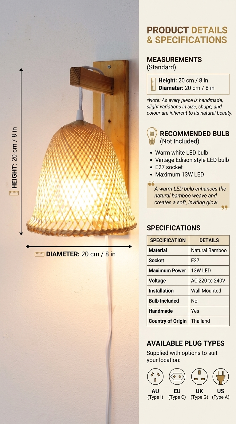 IIA – Boho-Wandleuchte (9 Zoll)