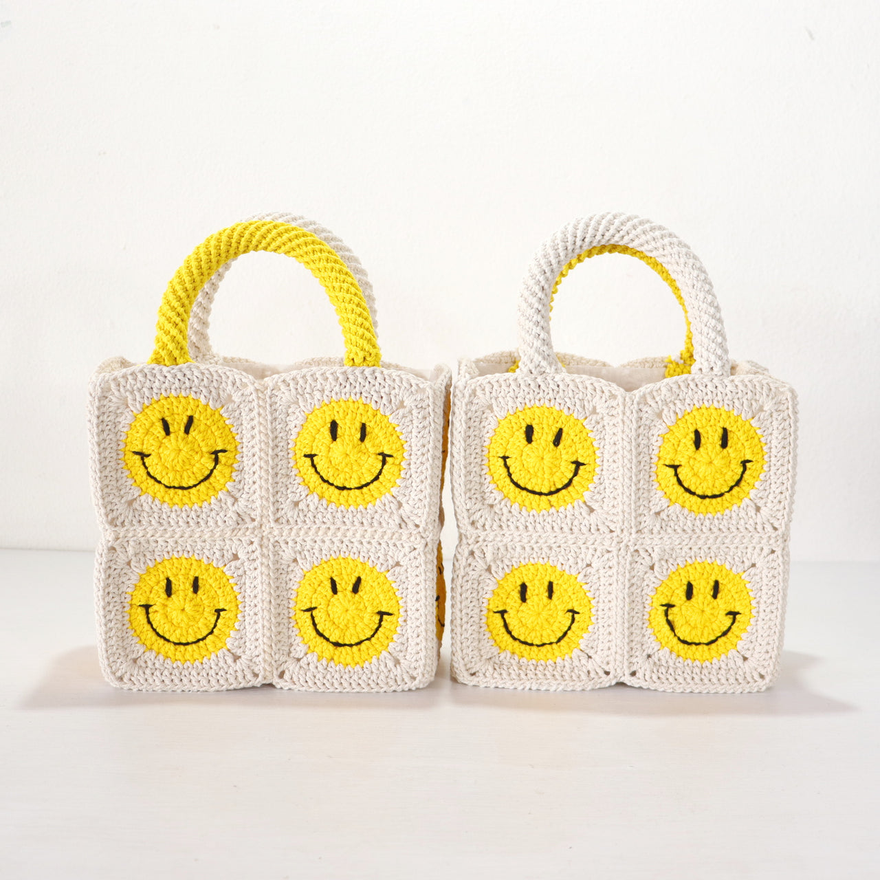 Pimjai Smiley Crochet Tote Bag