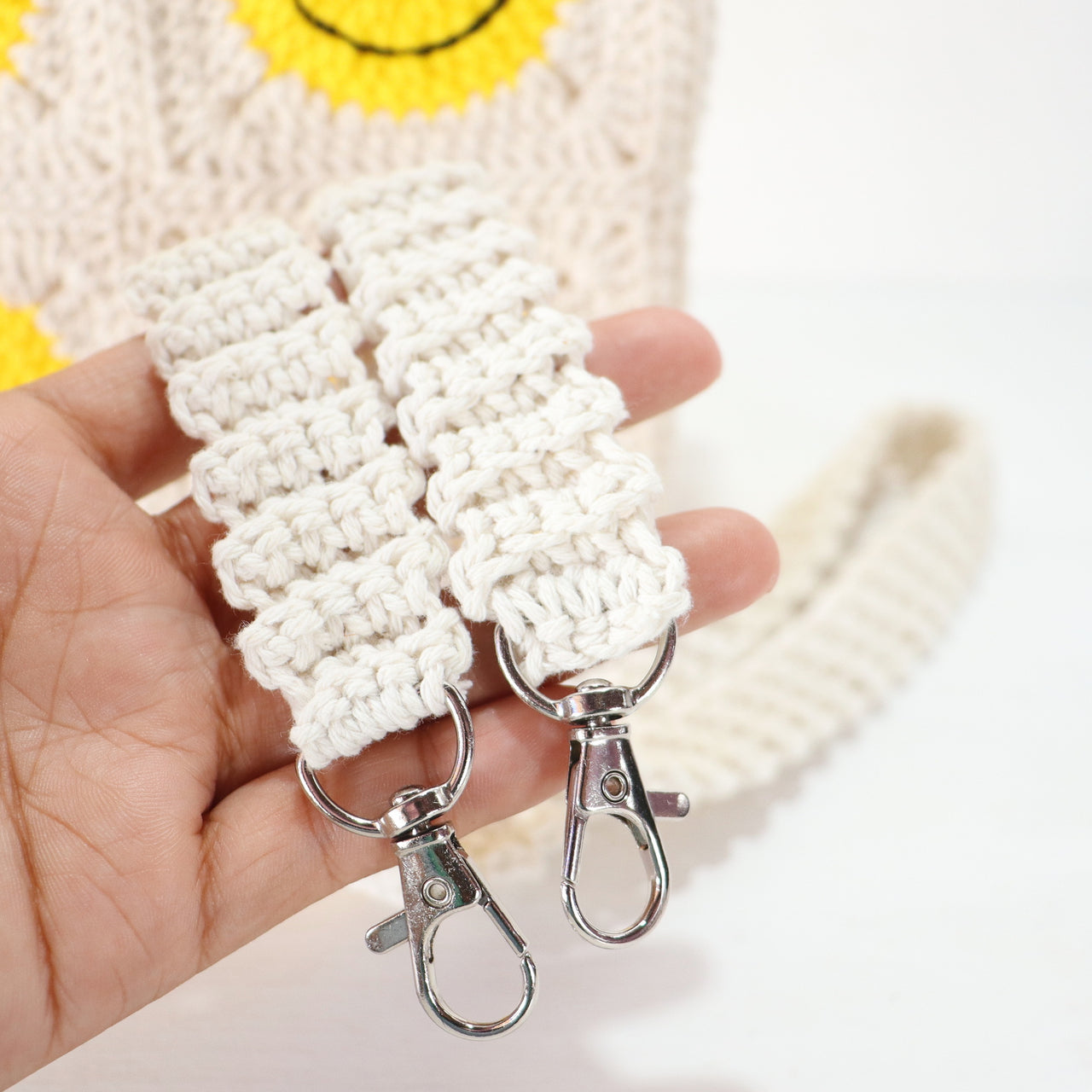 Pimjai Smiley Crochet Tote Bag