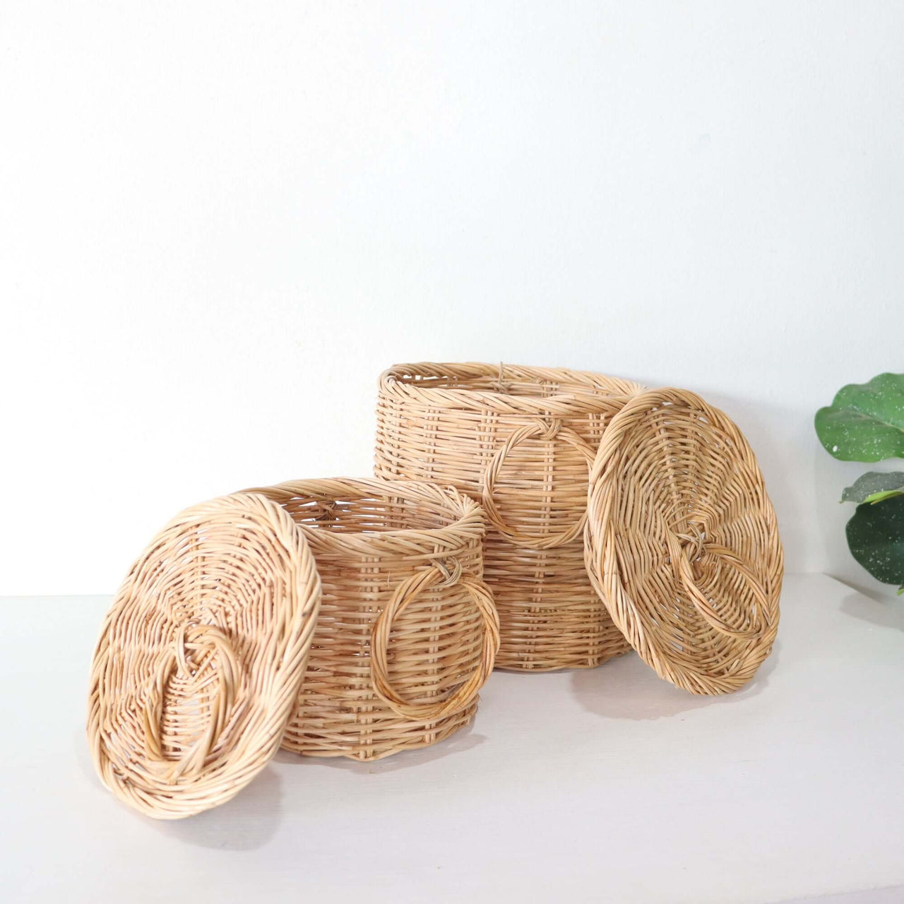 Rattan Basket Set of 2 - Storage & organization