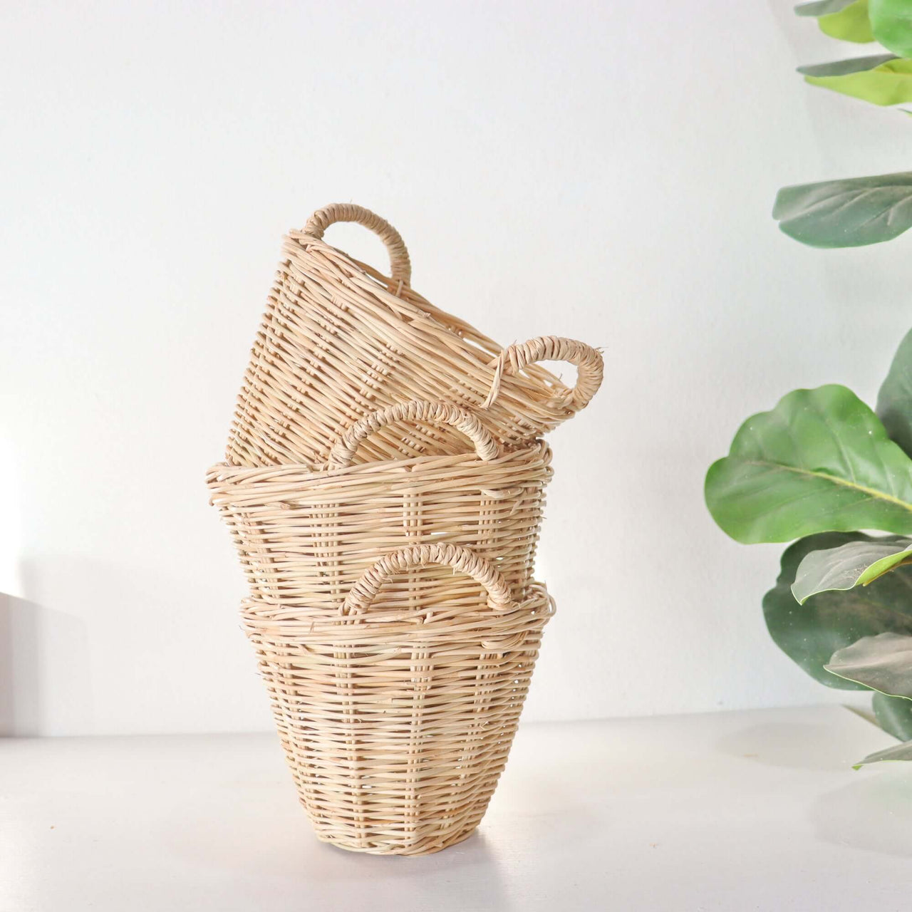 Small Thai Rattan Basket - Storage & Organization