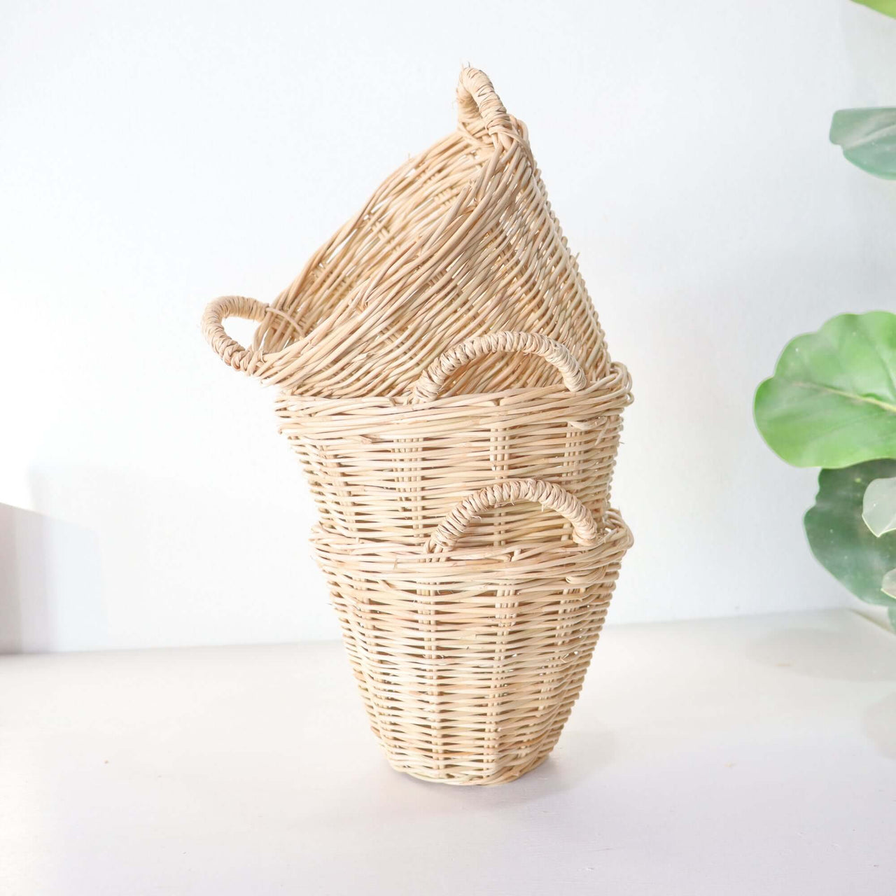 Small Thai Rattan Basket - Storage & Organization