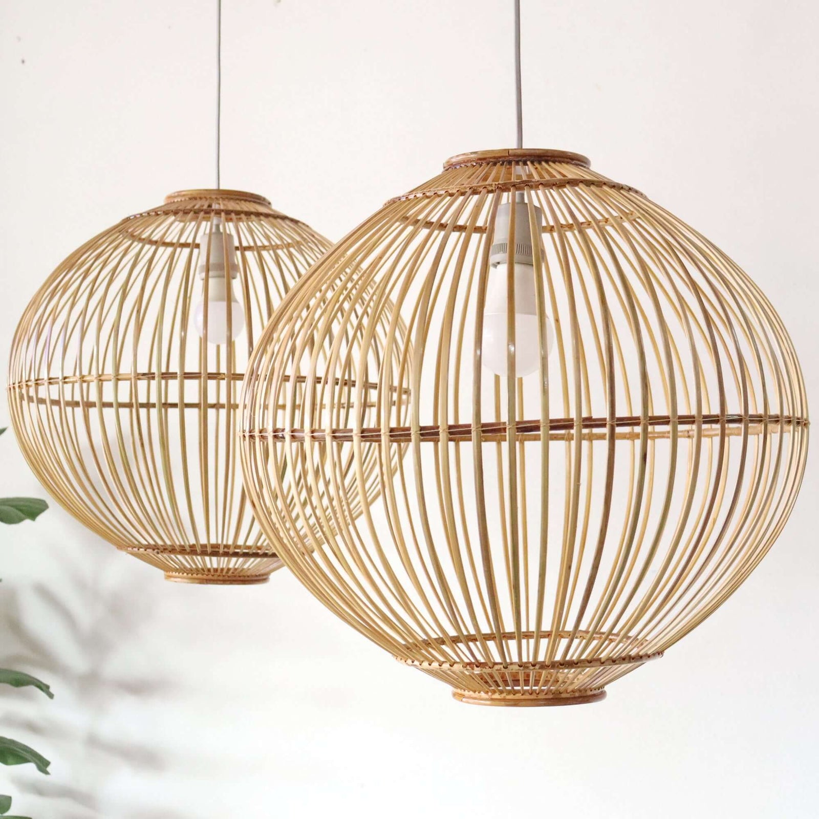 WARRADA - Runder Bambus-Hängeleuchte