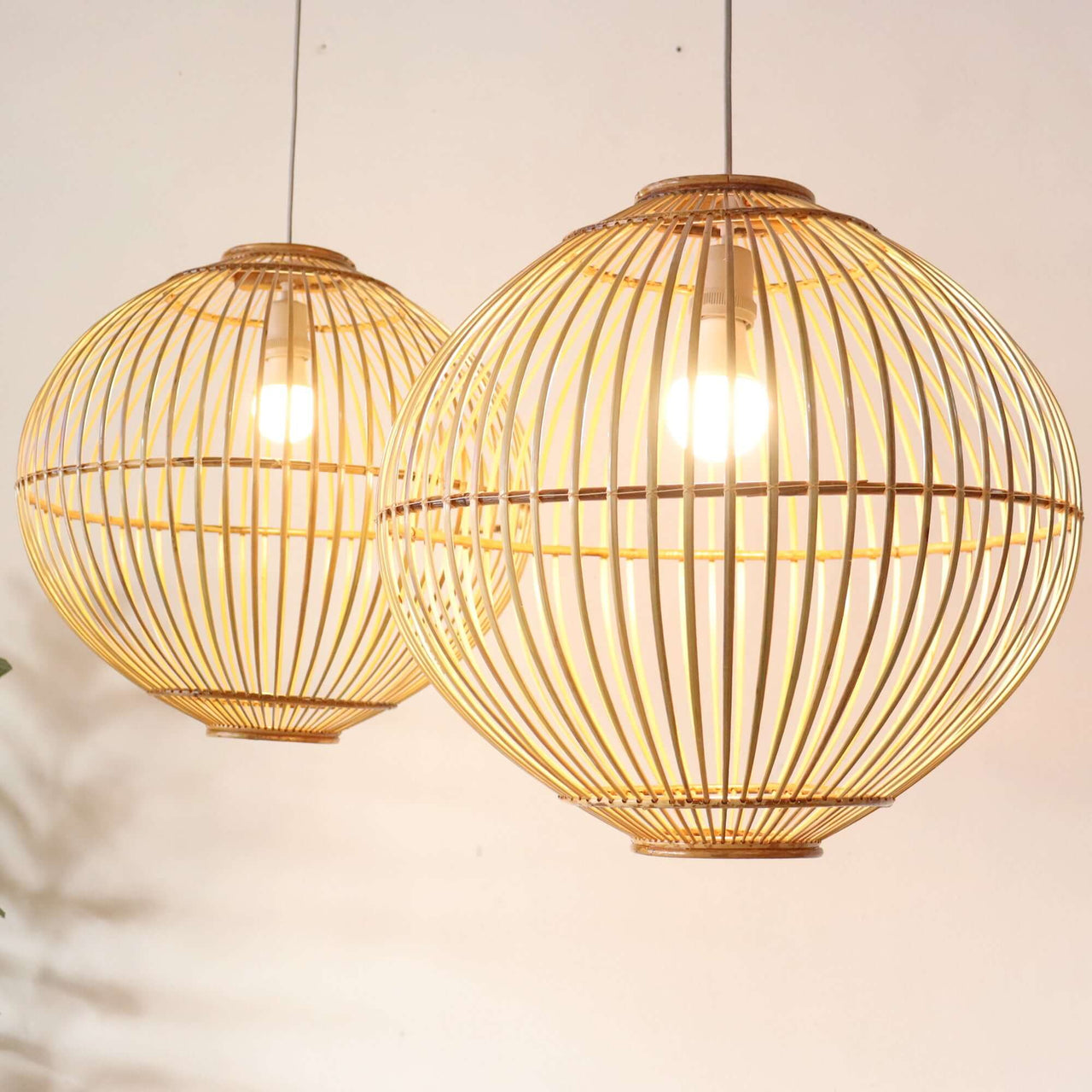 WARRADA — bamboo pendant light casting naturally diffused light