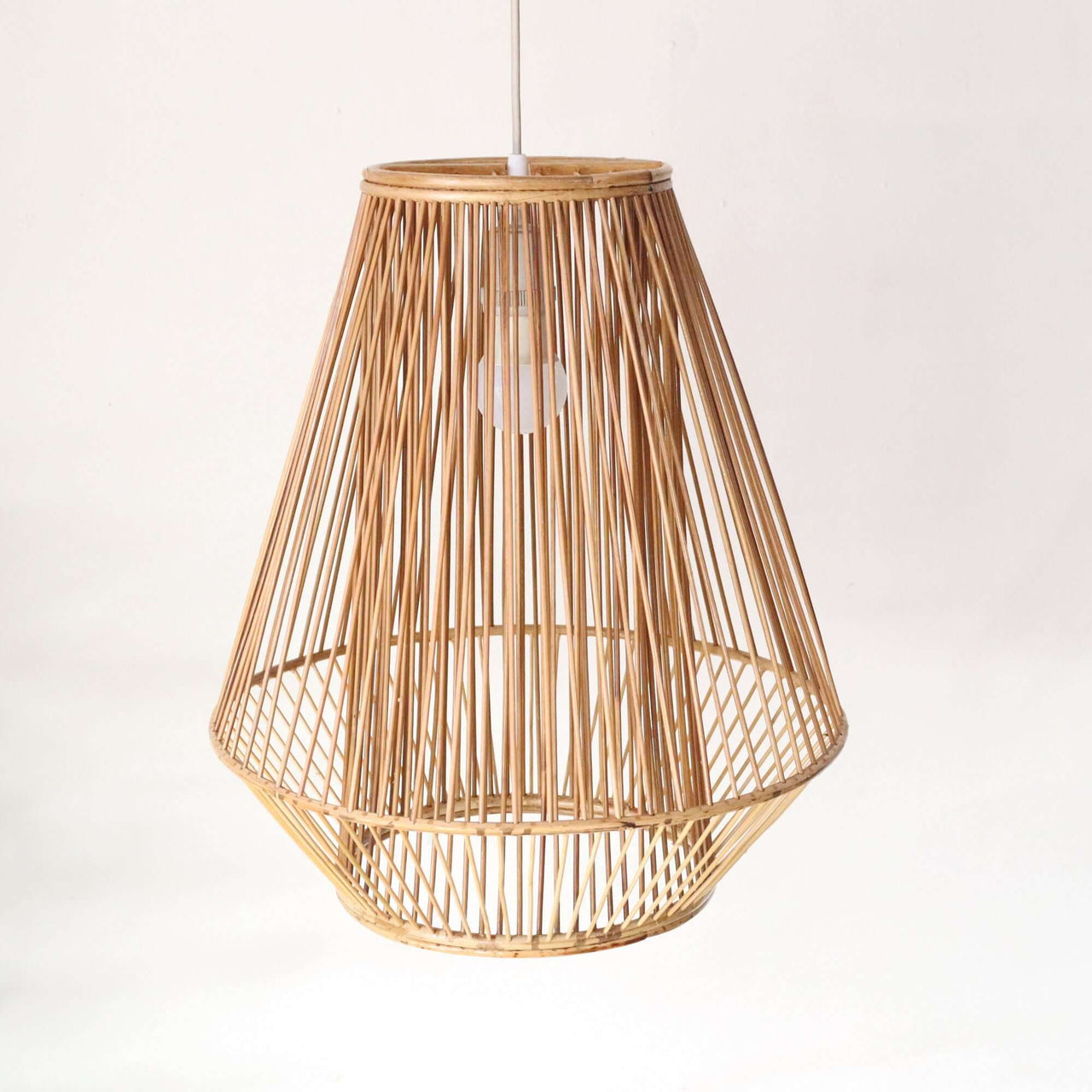 LALARIN — sustainable bamboo pendant light shade for boho-style ceiling lighting