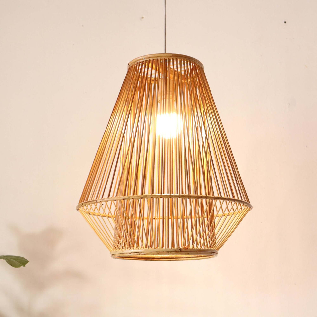 LALARIN — bamboo pendant light shade for kitchen island lighting