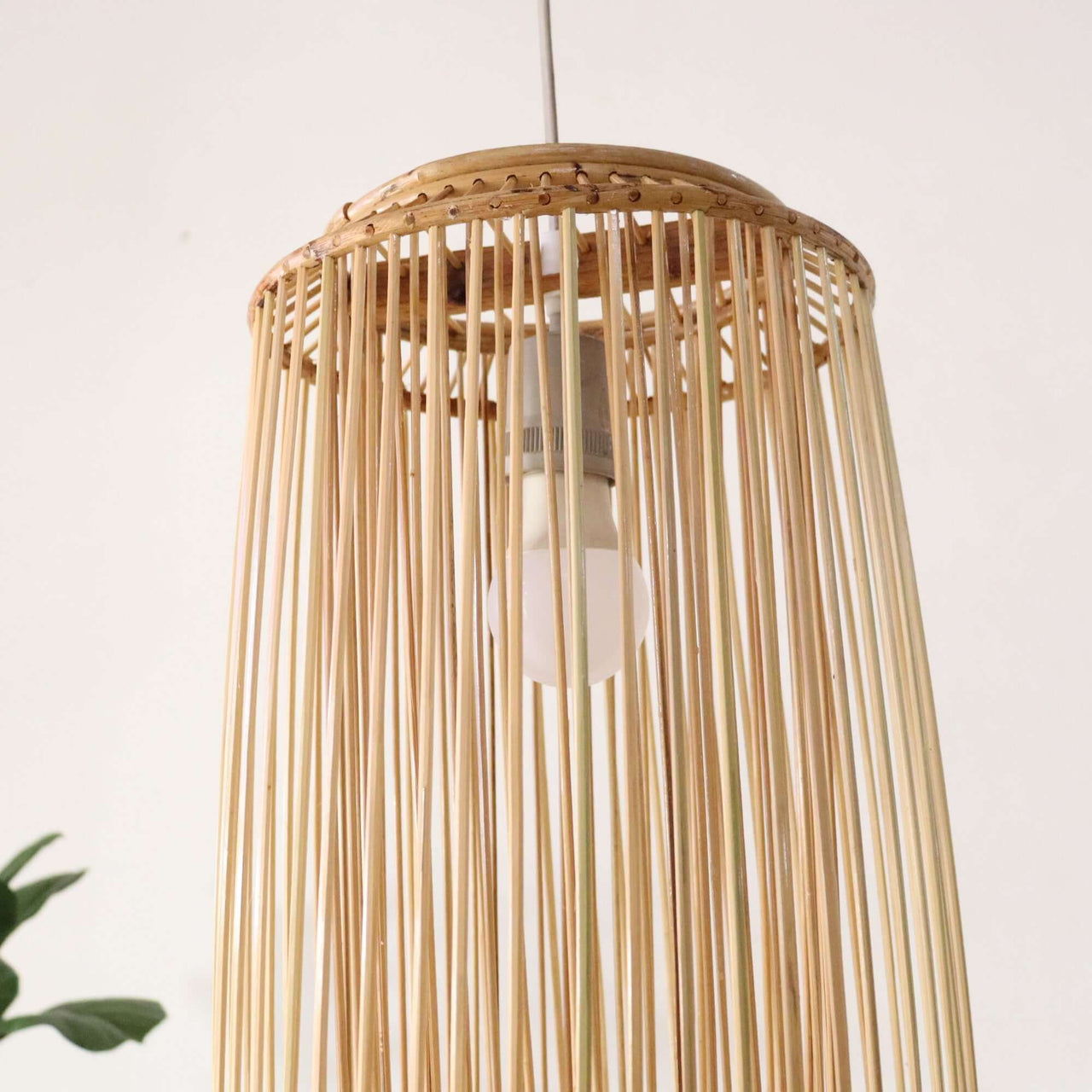 SANGSAN — rattan pendant light shade casting naturally diffused light