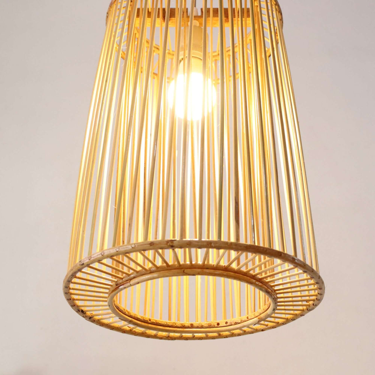 SANGSAN — handcrafted rattan pendant light shade for a cosy bedroom