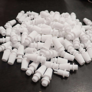 White Cord Grips Lampshade Holder – Plastic Screw Style Cord Grip (20 pcs.) collection on a surface.