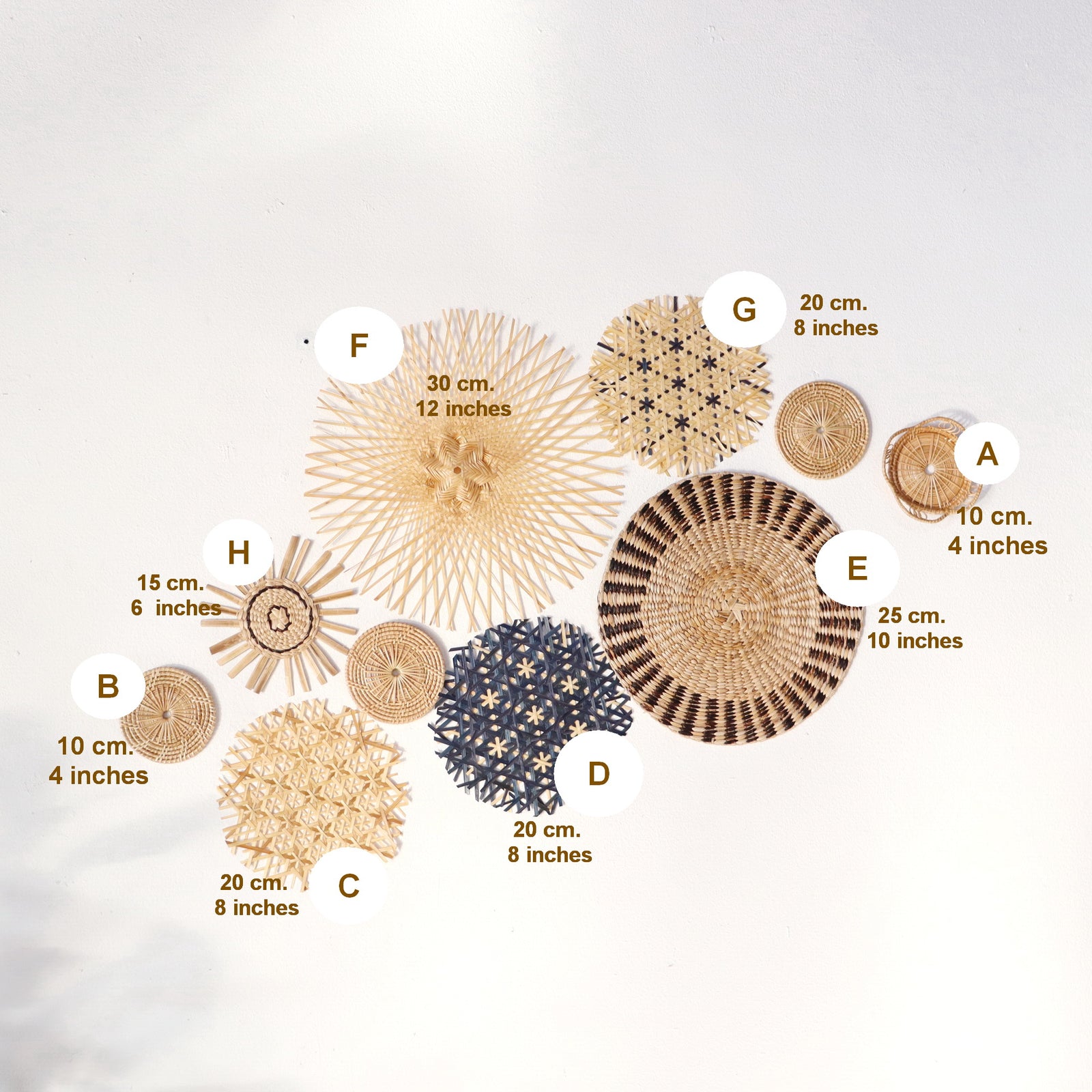 WA RA WI MON - Wall Hanging Art Decor Set of 10