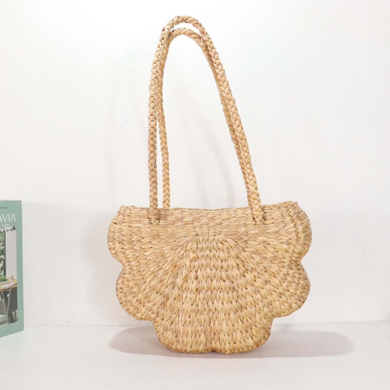 Jidara — straw handbag styled for summer beach outings