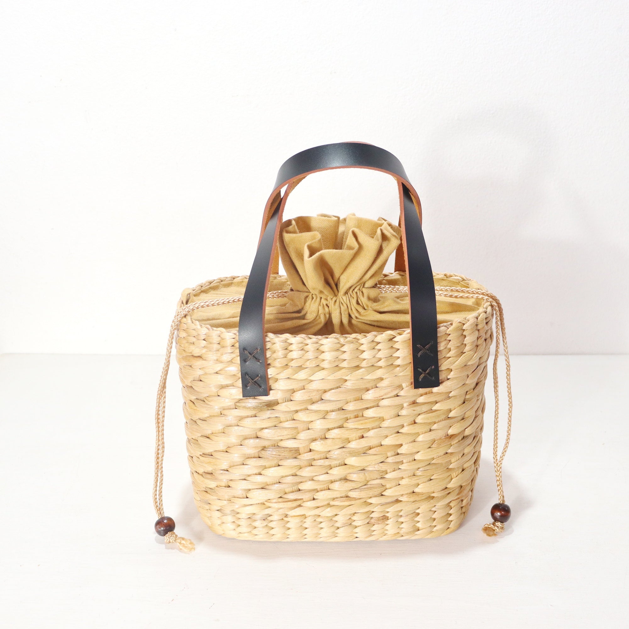 Lalin - Straw Top Handle Bag