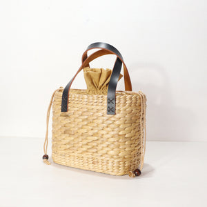 Lalin - Straw Top Handle Bag