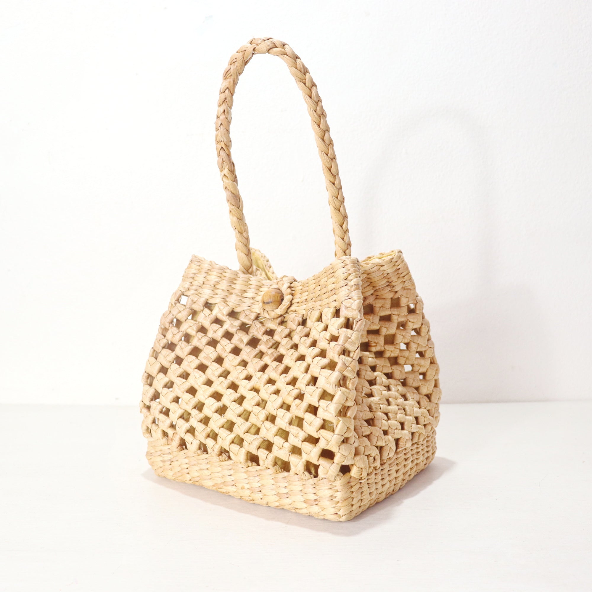 Tanid – Bolso de paja tejido a mano con asa superior