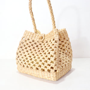 Tanid – Bolso de paja tejido a mano con asa superior