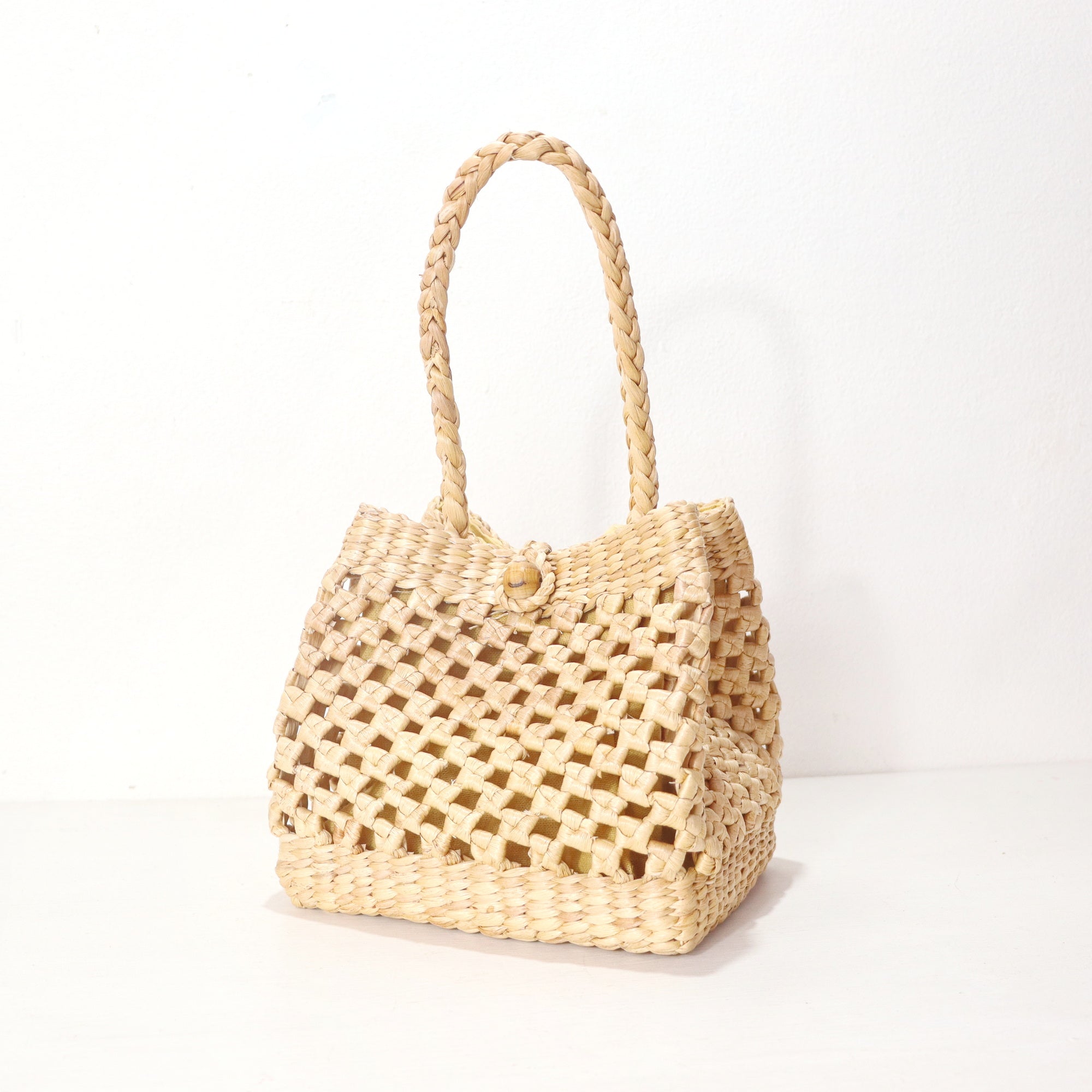 Tanid – Bolso de paja tejido a mano con asa superior