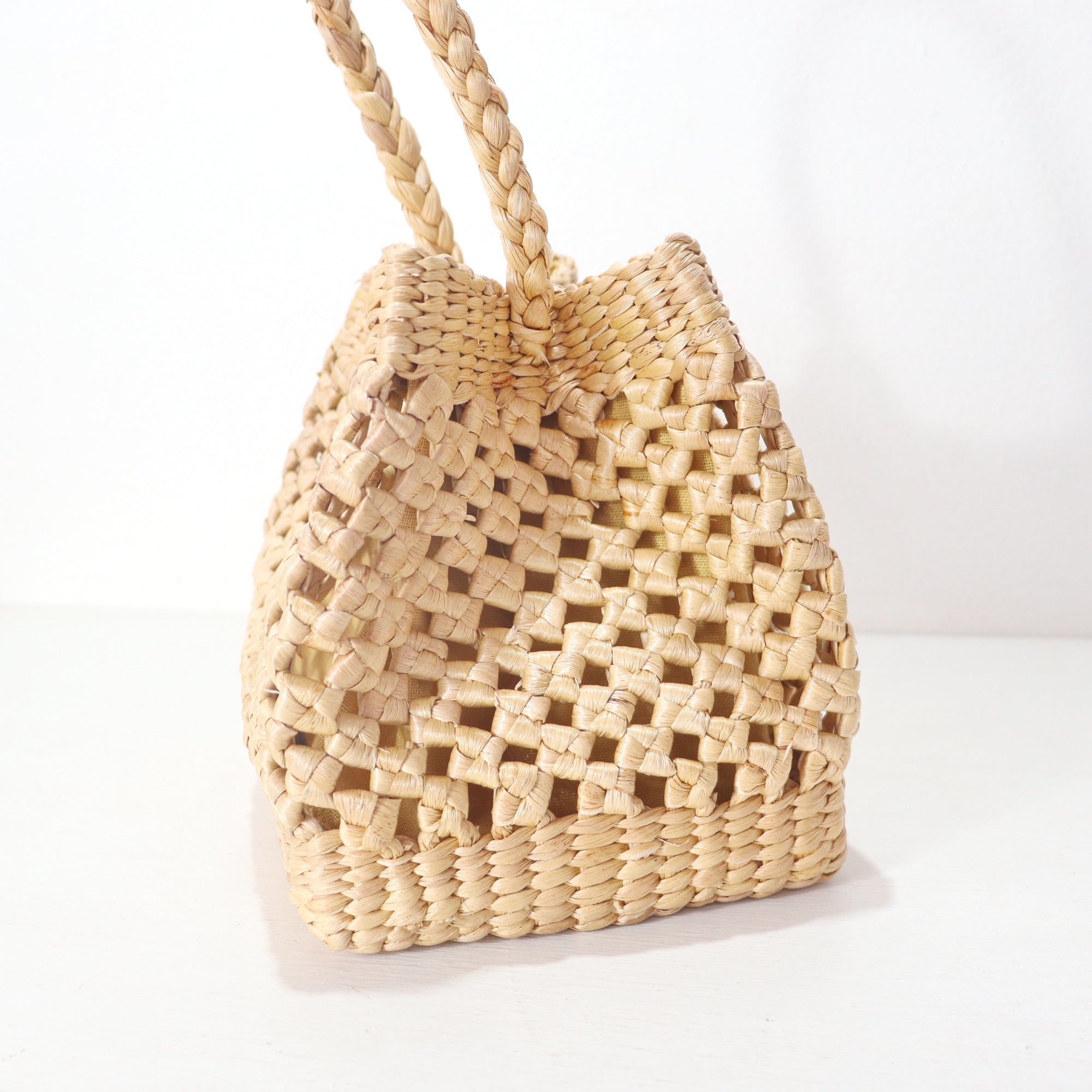 Tanid – Bolso de paja tejido a mano con asa superior