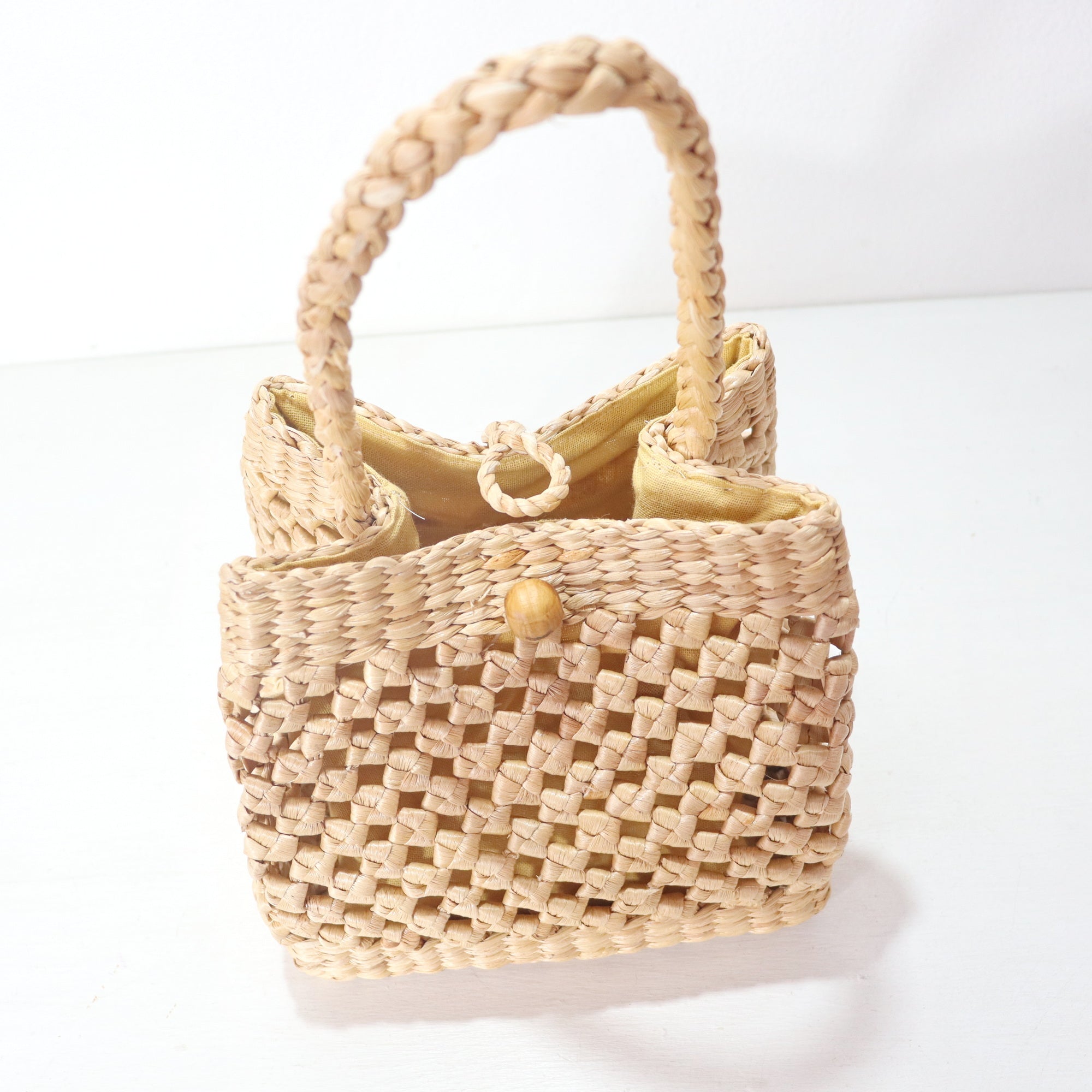 Tanid – Bolso de paja tejido a mano con asa superior