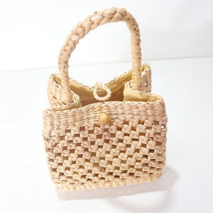 Tanid – Bolso de paja tejido a mano con asa superior