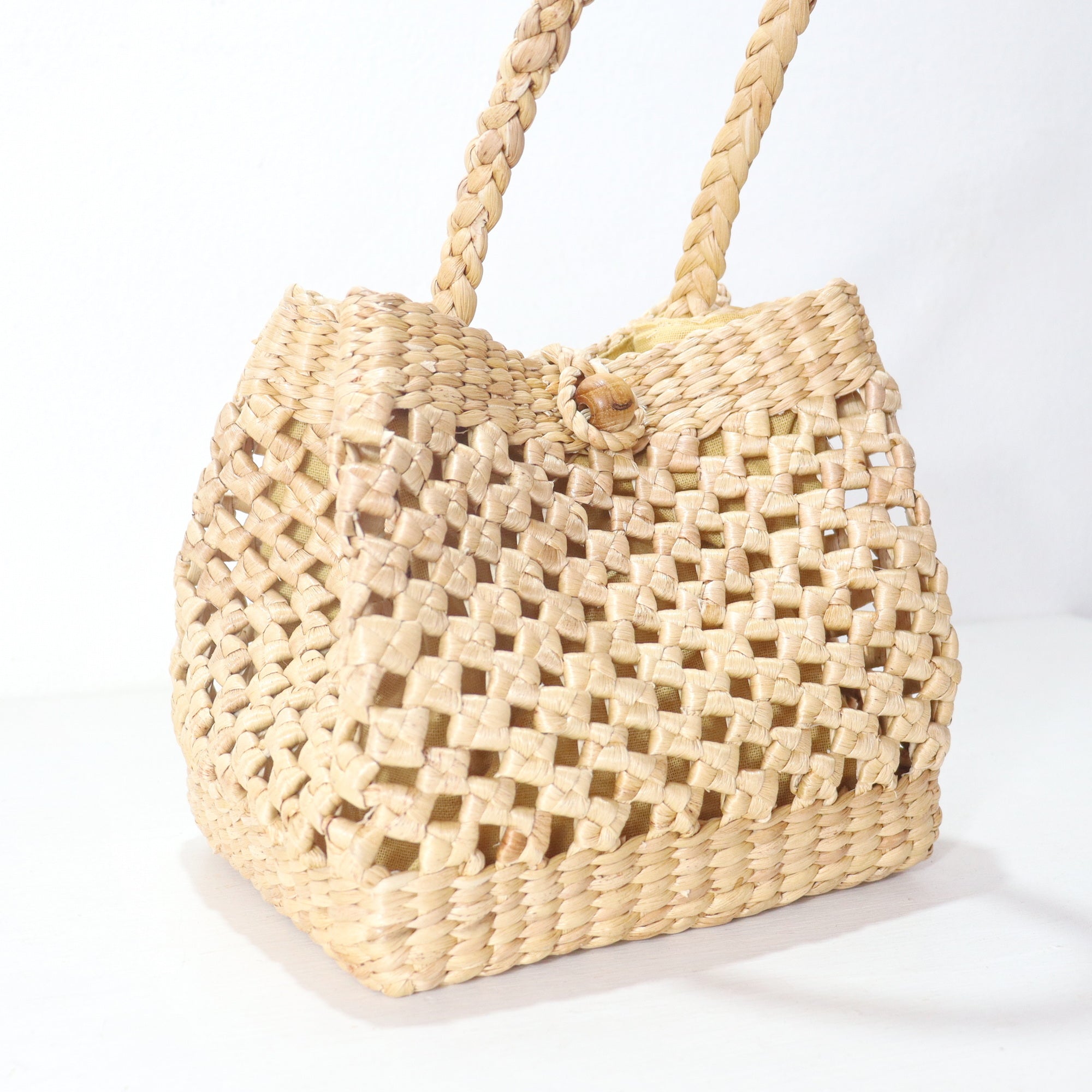 Tanid – Bolso de paja tejido a mano con asa superior