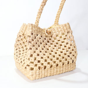 Tanid – Bolso de paja tejido a mano con asa superior