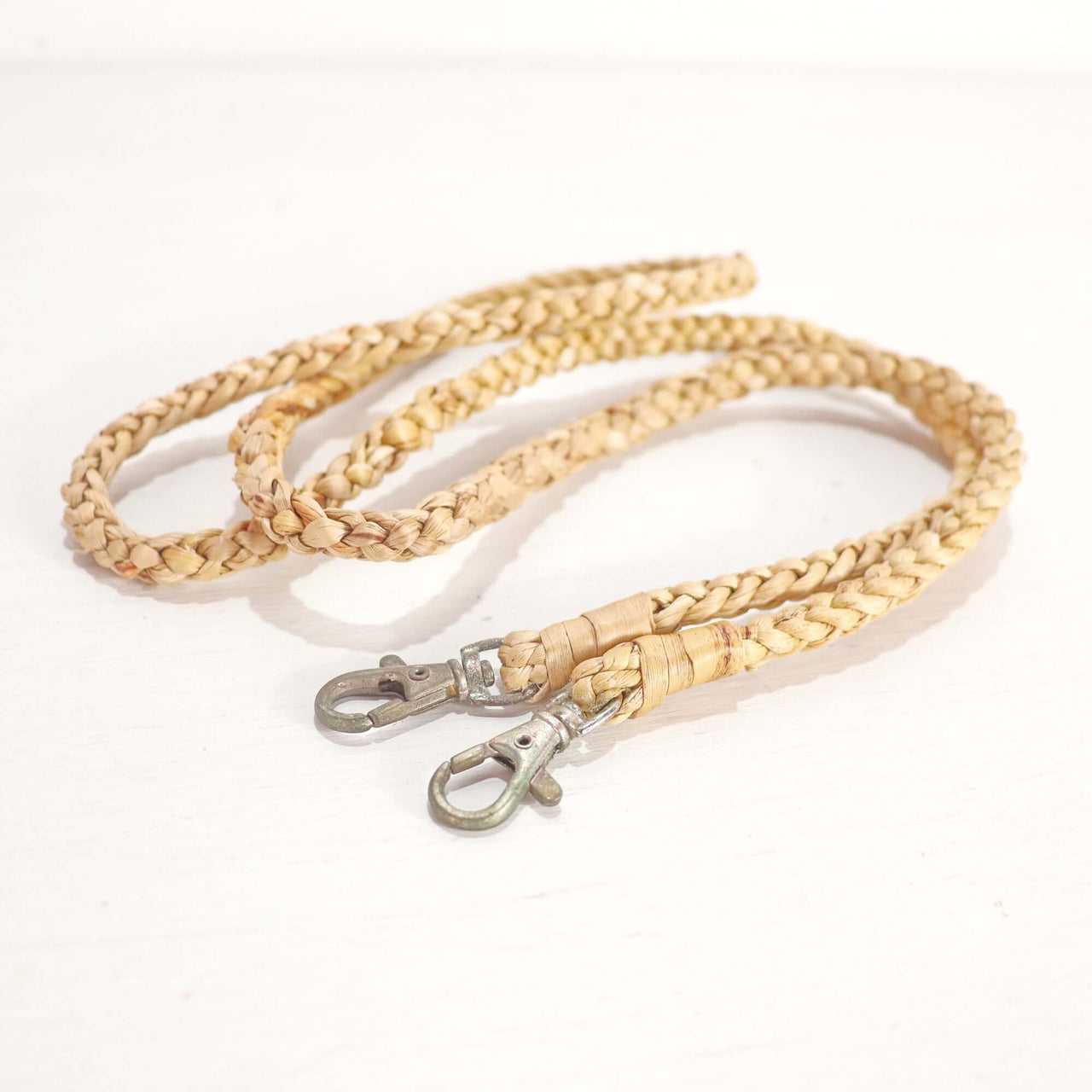 Straw Handbag Strap — straw bag strap in natural earthy tones
