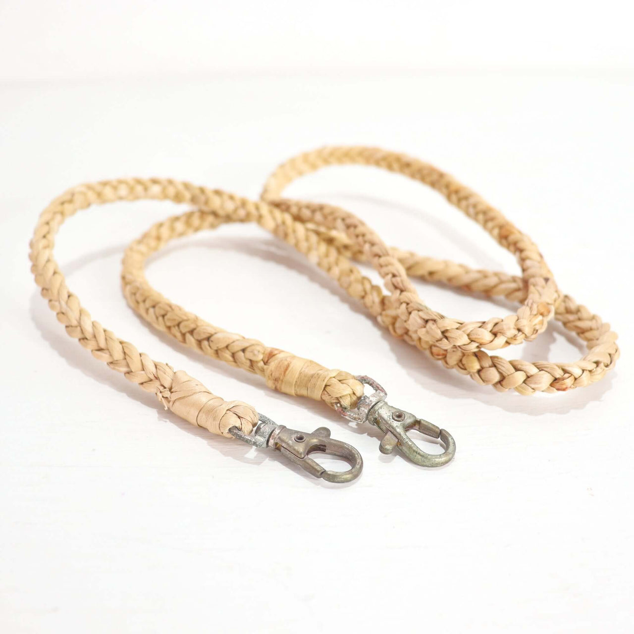 Straw Handbag Strap — handwoven straw bag strap with a natural boho finish (alternate view)