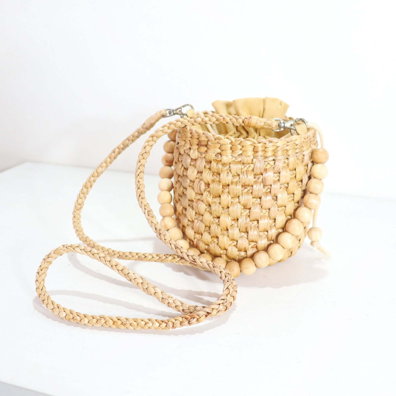Straw Handbag Strap — straw bag strap with an organic woven texture