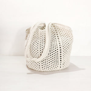 White Crochet Shoulder Bag