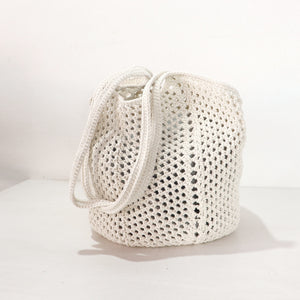 White Crochet Shoulder Bag