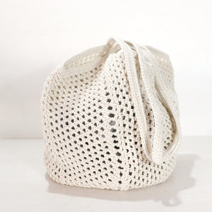 White Crochet Shoulder Bag
