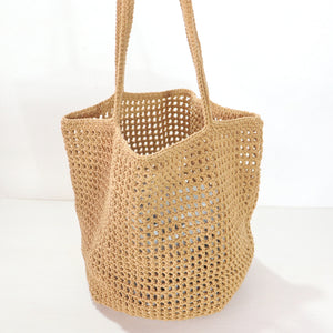 Brown - Crochet Shoulder Bag