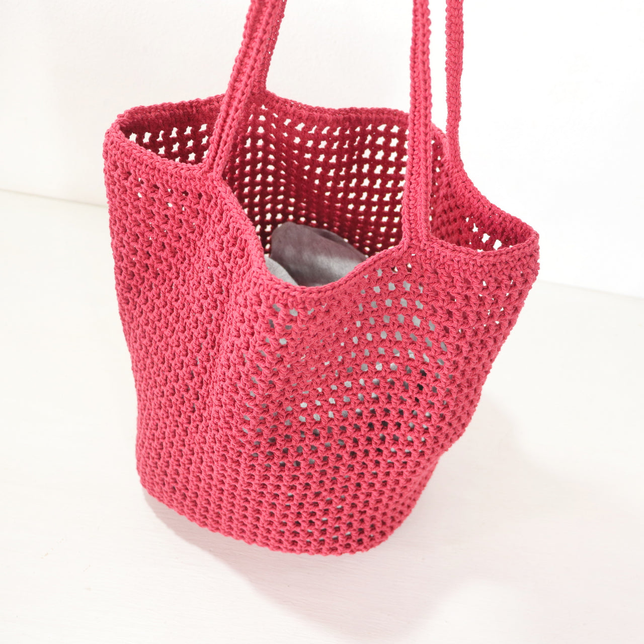 Red Crochet Shoulder Bag