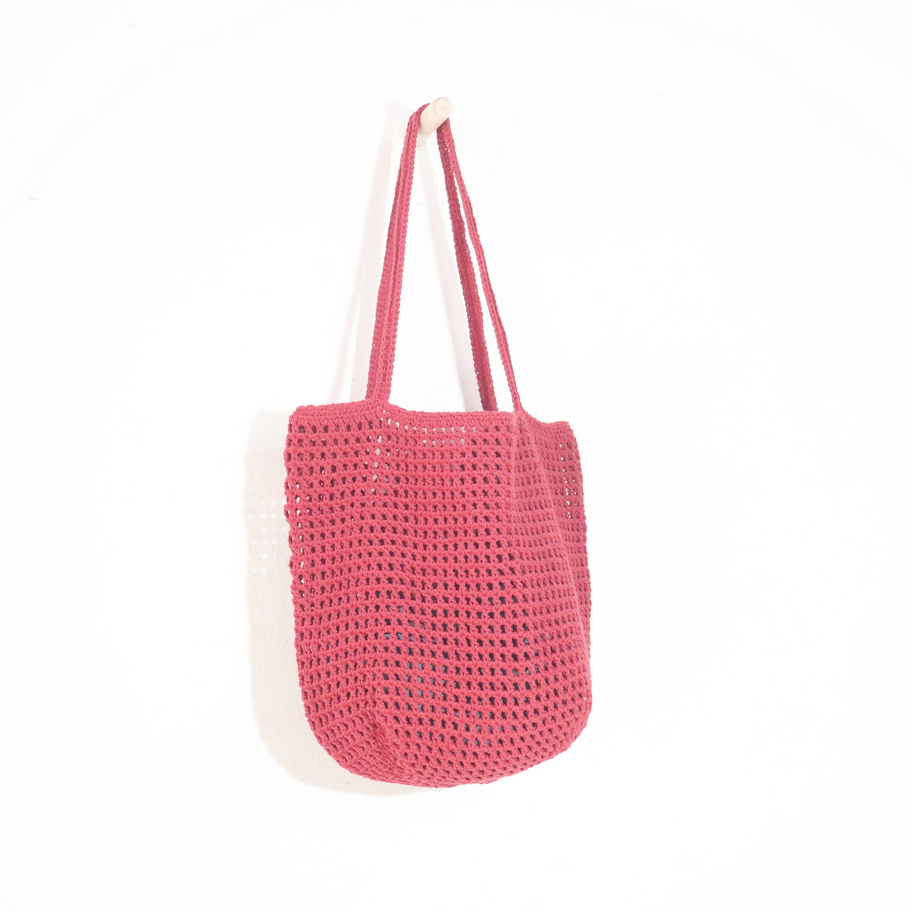 Red Crochet Shoulder Bag