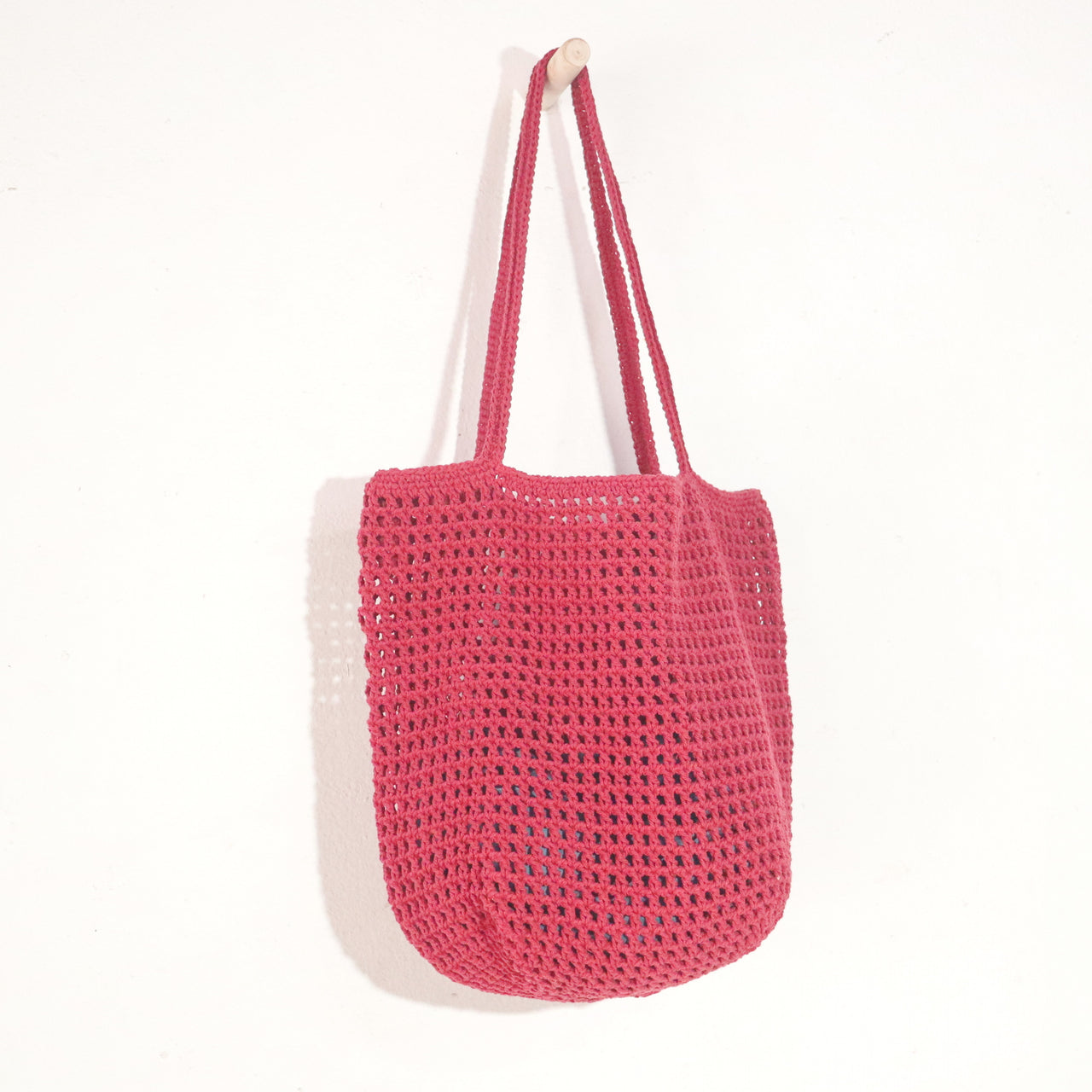 Red Crochet Shoulder Bag