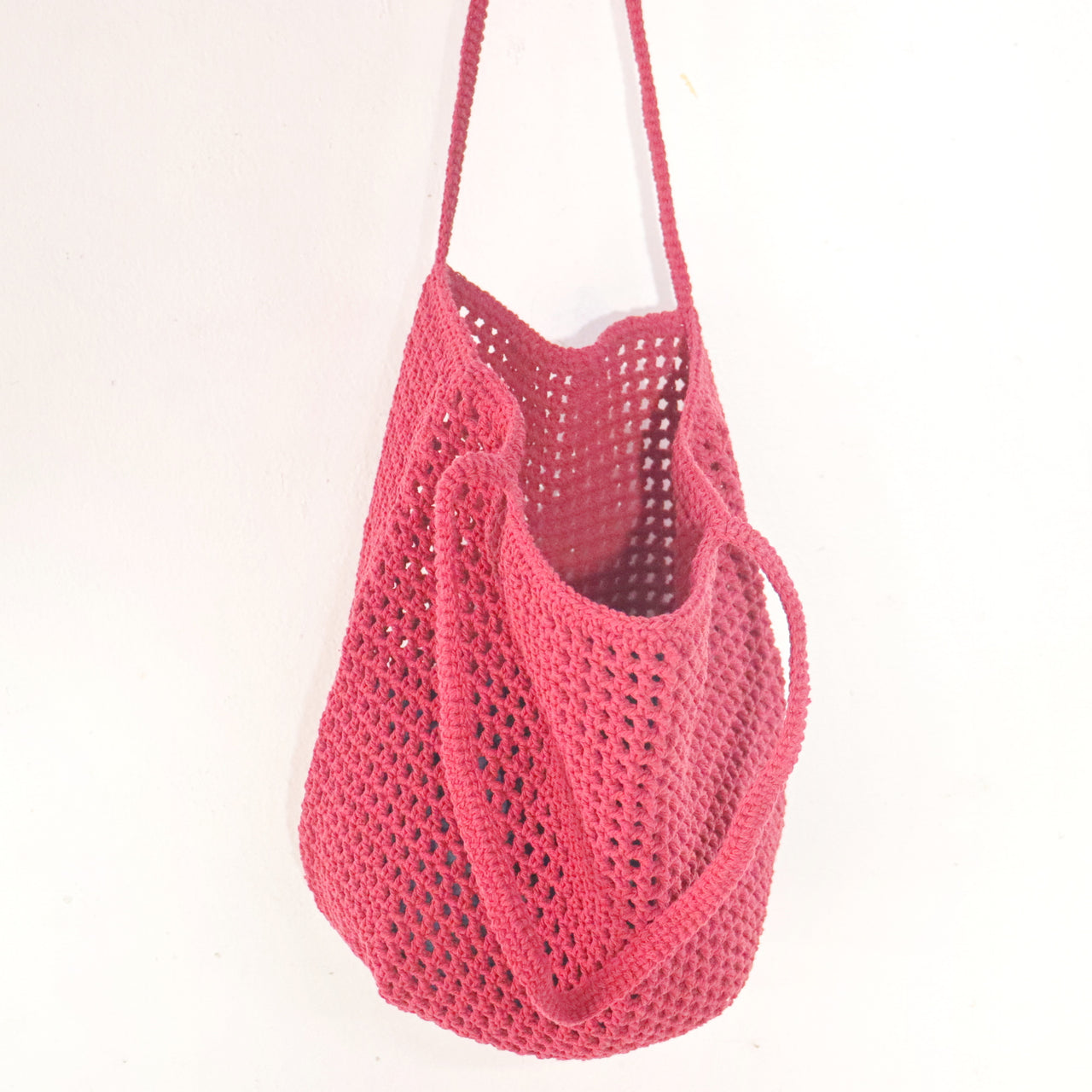 Red Crochet Shoulder Bag